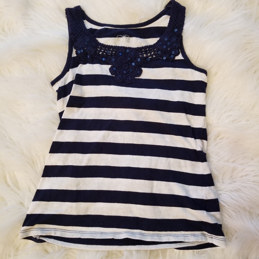 Justice striped tank